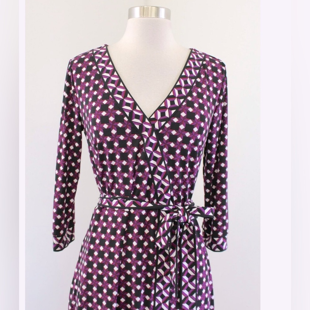 White House Black Market Purple Geometric Maxi Dress